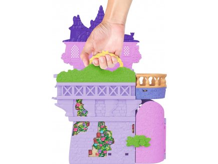 Coffret le chateau : Tour de de Raiponce 28 cm transformable + 1 figurine + Accessoires - Mattel - JDP61