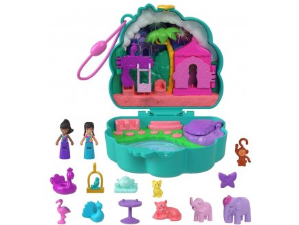 Coffret Le Jardin du Paon Polly Pocket - Mattel - HWN97 - Mini univers poupe, animaux