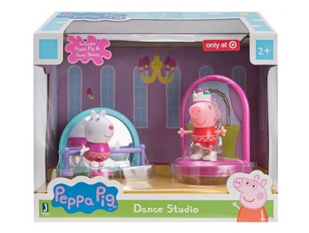 COFFRET LE STUDIO DE DANSE DE PEPPA PIG - 2 FIGURINES ET ACCESSOIRES - PEPPA LE COCHON