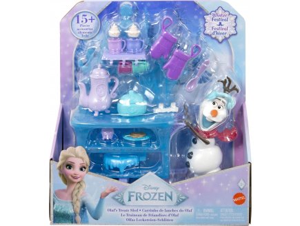 Coffret Le traîneau de Friandises d’Olaf - Chariot de friandises avec bonhomme de neige - Reine Des Neiges - Disney Frozen - Mattel JBG55