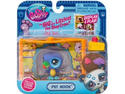 Coffret Littlest Petshop Boutique Bistro Français + Toucan + accessoires - 1 figurine Pet shop G7 31 - Animal domestique - Bandai