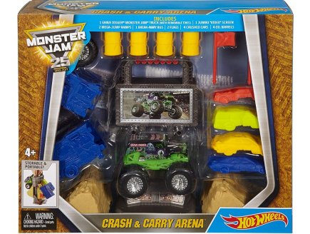 Coffret mallette grand stade monster jam - hot wheels - voiture - Mattel - djk61
