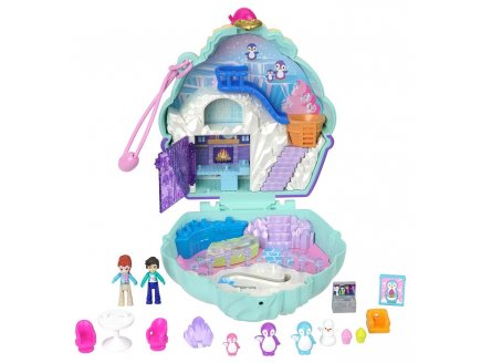 Coffret manchot a la neige polly pocket - Mattel - hrd34 - mini univers poupee, animaux