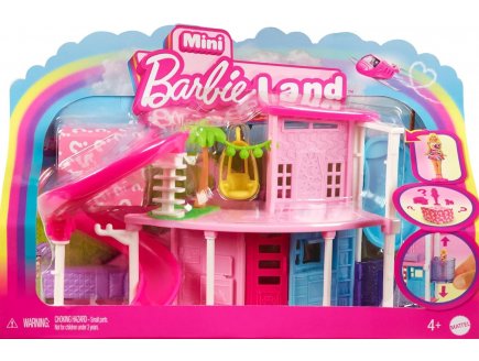 COFFRET MINI BARBIELAND : LA MAISON DE POUPEE + 1 FIGURINE + ACCESSOIRES - BARBIE - MATTEL HYF45