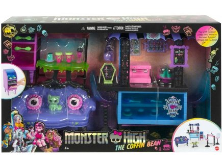 COFFRET MONSTER HIGH LA CAFETERIA DES GOULES + 2 ANIMAUX + 20 ACCESSOIRES - MATTEL - HHK65
