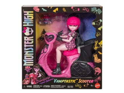 Coffret Monster High Scooter Vamptastique Draculaura - Mattel - JDR61 - Poupée, animal, véhicule