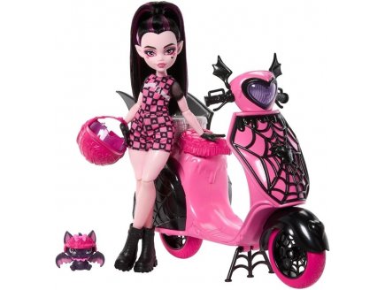 Coffret Monster High Scooter Vamptastique Draculaura - Mattel - JDR61 - Poupée, animal, véhicule