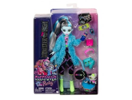 COFFRET MONSTER HIGH SOIREE PYJAMA FRANKIE STEIN - POUPEE, ANIMAL, ACCESSOIRES - MATTEL - HKY68