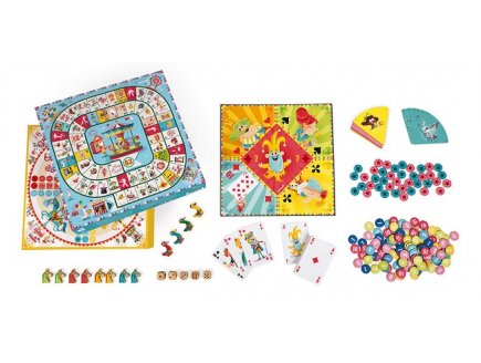 Coffret multi jeux carrousel fete foraine - janod - j02742 - jeux classiques