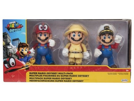 COFFRET MULTIPACK 3 FIGURINES SUPER MARIO ODYSSEY 10 CM - PERSONNAGES NINTENDO - JAKKS