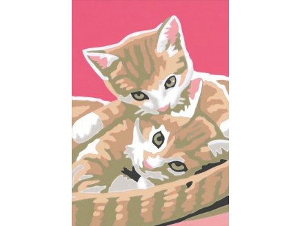 Coffret numero d'art 3 tableaux animaux : chatons, chien & chat, cheval - Ravensburger - 28508 - peinture