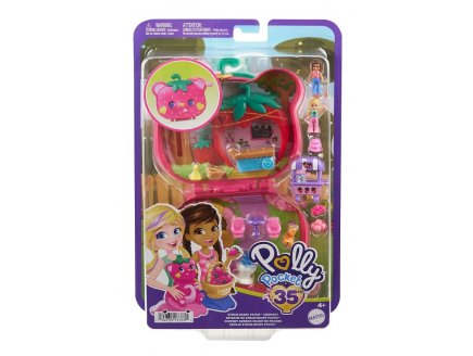 COFFRET OURSON FRAISE POLLY POCKET - MATTEL - HRD35 - MINI UNIVERS POUPEE, ANIMAUX
