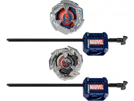 Coffret Pack 2 Toupies Beyblade X : Spider-Man 3-60F et Venom 3-80N - Type dfense et attaque - Pack Toupie et lanceur - Hasbro G0288