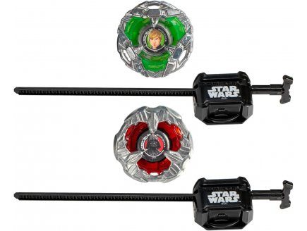 Coffret Pack 2 Toupies Beyblade X Star Wars : Luke Skywalker 4-80B + Darth Vader 4-60B - Type endurance et quilibre - Pack Toupie et lanceur - Hasbro G0290