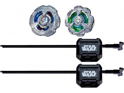 Coffret Pack 2 Toupies Beyblade X Star Wars : Obi-Wan Kenobi 4-60P + General Grievous 3-80HN - Type balance et équilibre - Pack Toupie et lanceur - Hasbro G1694