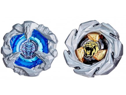 Coffret Pack Toupie Beyblade X : Cowl Sphinx 1-80GF et Crest Leon 7-60GN - Type attaque et dfense - Dual Pack 