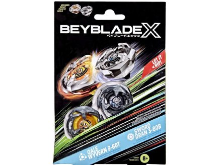 Coffret Pack Toupie Beyblade X : Gale Wyvern 3-60T et Sword Dran 3-80B - Type quilibre et endurance - Dual Pack