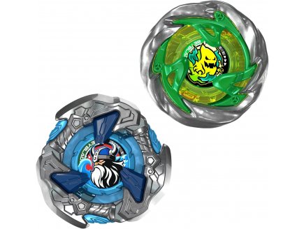 Coffret Pack Toupie Beyblade X : Hack Viking 4-550 et Circle Ghost 4-60 LR - Type Endurance et Attaque - Dual Pack - G2755