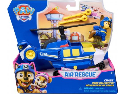 COFFRET PAT PATROUILLE AIR RESCUE : HELICOPTERE POLICE + CHASE - VEHICULE - FIGURINE CHIEN - PAW PATROL - SPIN MASTER