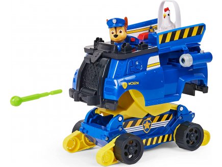 Coffret pat patrouille deluxe : chase et son vehicule de police secours transformable - 2 figurines - chien - paw patrol - Spin master - 20136012