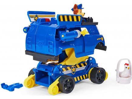Coffret pat patrouille deluxe : chase et son vehicule de police secours transformable - 2 figurines - chien - paw patrol - Spin master - 20136012