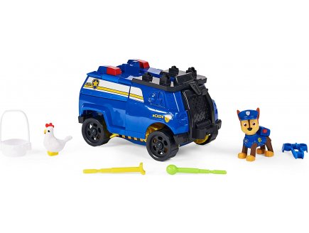 Coffret pat patrouille deluxe : chase et son vehicule de police secours transformable - 2 figurines - chien - paw patrol - Spin master - 20136012
