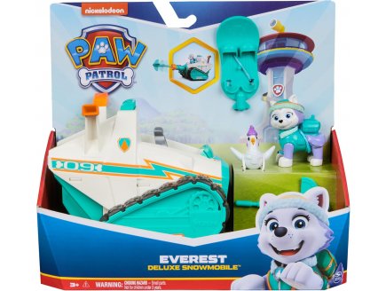 COFFRET PAT PATROUILLE DELUXE : EVEREST ET SON CHASSE NEIGE ET POULE - VEHICULE TRANSFORMABLE - 2 FIGURINES - CHIEN - PAW PATROL - SPIN MASTER