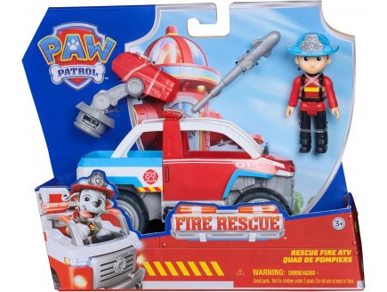 Coffret Pat Patrouille Fire Rescue : Ryder avec son quad de Pompier - Vhicule - Figurine - Paw Patrol - Spin Master - 20153318