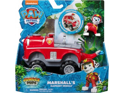 COFFRET PAT PATROUILLE JUNGLE PUPS : CAMION POMPIER + MARCUS - VEHICULE TRANSFORMABLE - FIGURINE CHIEN - PAW PATROL - SPIN MASTER