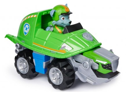 Coffret pat patrouille jungle pups : tout terrain + rocky - vehicule transformable - figurine chien - paw patrol - Spin master