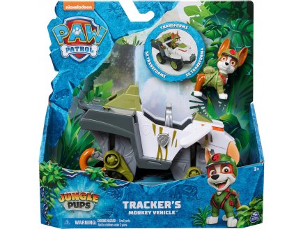 COFFRET PAT PATROUILLE JUNGLE PUPS : TOUT TERRAIN + TRACKER - VEHICULE TRANSFORMABLE - FIGURINE CHIEN - PAW PATROL - SPIN MASTER