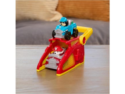 Coffret pat patrouille Lanceur Brigade Canine : Camion de pompier Marcus + 4 x 4 Tout-Terrain Rex - Chien - Paw Patrol - Spin master