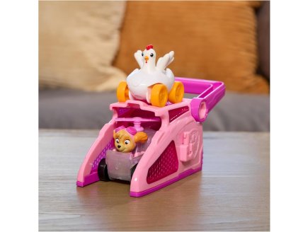 Coffret pat patrouille Lanceur Brigade Canine : H�licopt�re Stella et Voiture poule Galinetta - figurine chien - Paw Patrol - Spin master