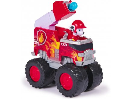 Coffret pat patrouille rescue wheels : tout terrain camion pompier + marcus - vehicule transformable - figurine chien - paw patrol - Spin master