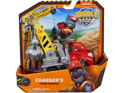 COFFRET PAT PATROUILLE RUBEN & CIE : CAMION GRUE + CHARLIE - VEHICULE DE LUXE - FIGURINE CHIEN - PAW PATROL - SPIN MASTER