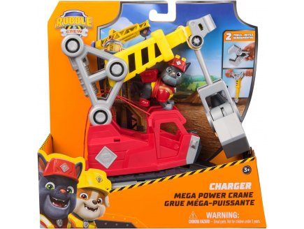 Coffret Pat Patrouille Ruben & Cie : Grand Camion grue + Charlie - Vhicule de Luxe - Figurine chien - Paw Patrol - Spin Master