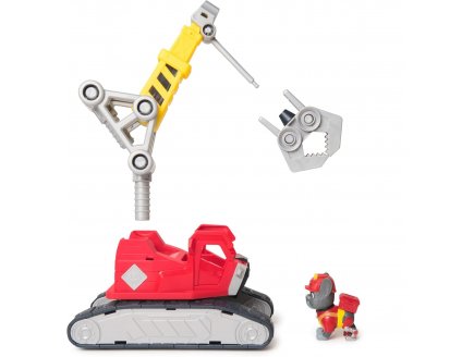 Coffret Pat Patrouille Ruben & Cie : Grand Camion grue + Charlie - Vhicule de Luxe - Figurine chien - Paw Patrol - Spin Master
