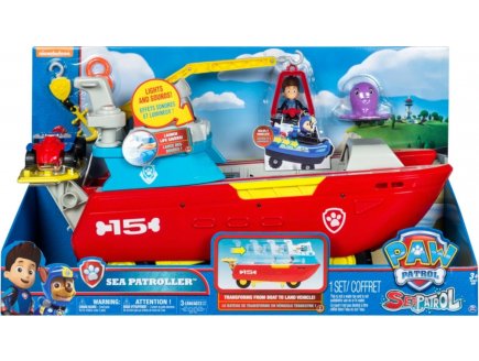 Coffret Pat Patrouille Sea Patroller XXL : Bateau 60 Cm avec son et lumire + Ryder + Quad + Pieuvre - Version gante - Spin Master 20088599