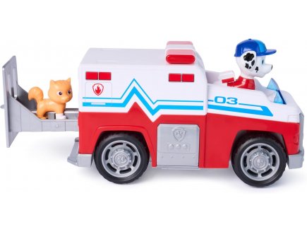 Coffret Pat Patrouille Search & Rescue : Camion Ambulance + Marcus + Chat - V�hicule Sauvetage - Figurine chien - Paw Patrol - Spin Master