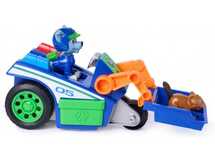 Coffret Pat Patrouille Search & Rescue : Camion recyclage retro friction + Rocky + Castor - V�hicule Sauvetage - Figurine chien - Paw Patrol - Spin Master