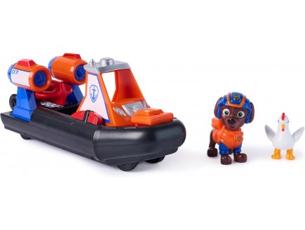 Coffret Pat Patrouille Search & Rescue : Hovercraft retro friction + Zuma + Poule - V�hicule Sauvetage - Figurine chien - Paw Patrol - Spin Master