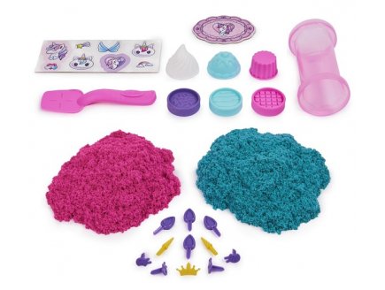 Coffret patisserie licorne kinetic sand - sable magique - Spin master - 20138915 - modelage
