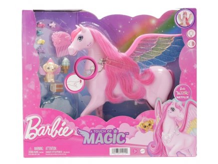 COFFRET PEGASE ROSE SONS ET LUMIERES - BARBIE - MATTEL - HLC41 - CHEVAL MAGIQUE