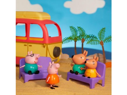 Coffret Peppa le cochon : Camping Car Voyage en Australie + 8 figurines + 4 accessoires - figurines Peppa pig - mini univers
