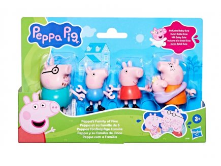 Coffret Peppa Pig et sa Famille de 5 - Figurines, personnages - Hasbro - G0506 - Jouet Préscolaire