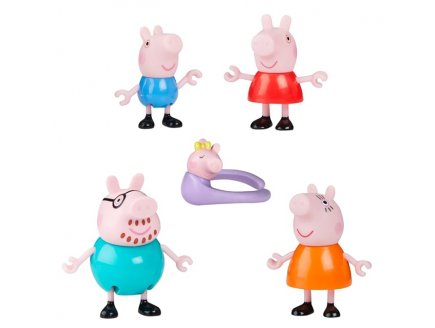 Coffret Peppa Pig et sa Famille de 5 - Figurines, personnages - Hasbro - G0506 - Jouet Préscolaire