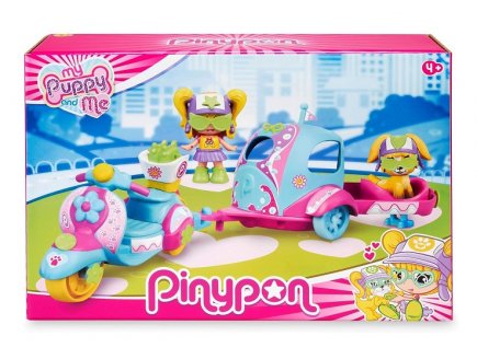 COFFRET PINYPON MOTO AVEC REMORQUE - FIGURINE, CHIEN, ACCESSOIRES - FAMOSA - 7016247 - VEHICULE
