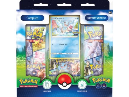 Coffret Pokmon 3 Boosters GO EB10.5 et Pin's Carapuce - Carte a collectionner Pokmon version Franaise