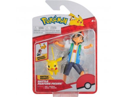 COFFRET POKEMON BATTLE FIGURE SACHA ET PIKACHU - POKEMON - FIGURINE ACTION