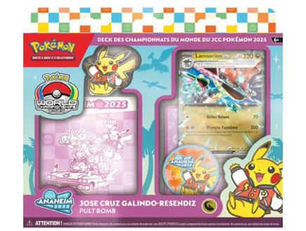 Coffret Pokemon Deck des Championnats du Monde 2025 � Jose Cruz Galindo-Resendiz � Pult Bomb : Lanssorien Ex 320 - Cartes � collectionner Fran�aise